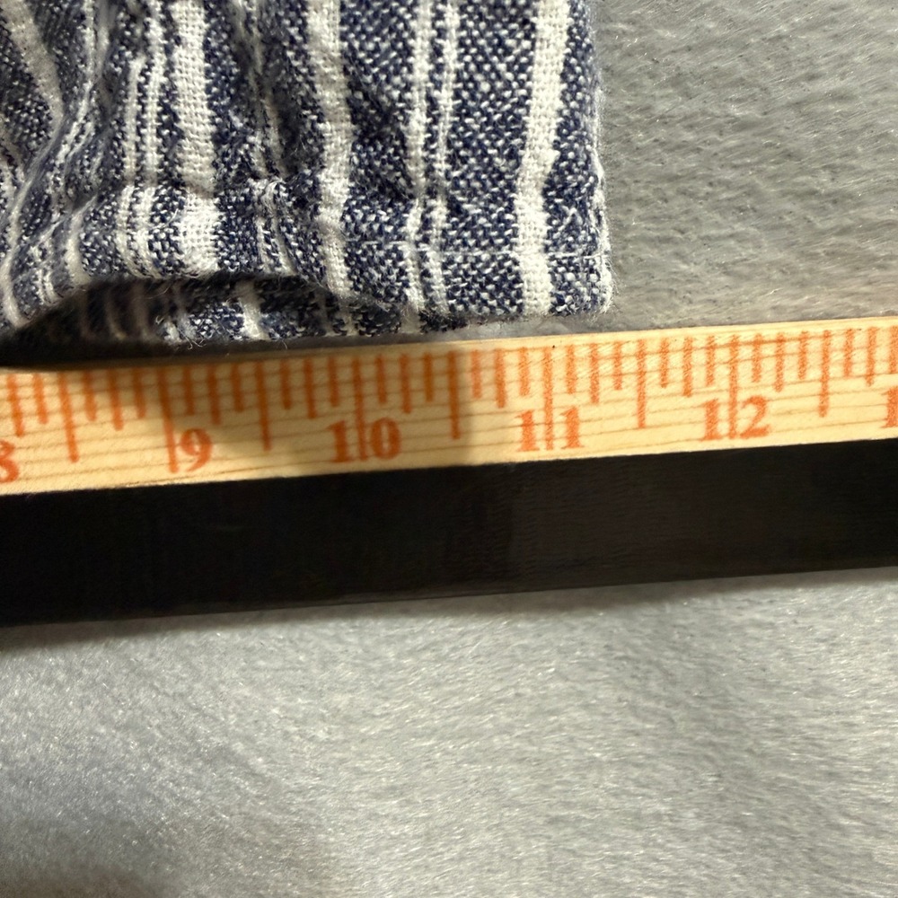 Old Navy Striped Linen Jumpsuit Womens Size S Blue White Coastal Summer Wide Leg - Picture 8 of 8